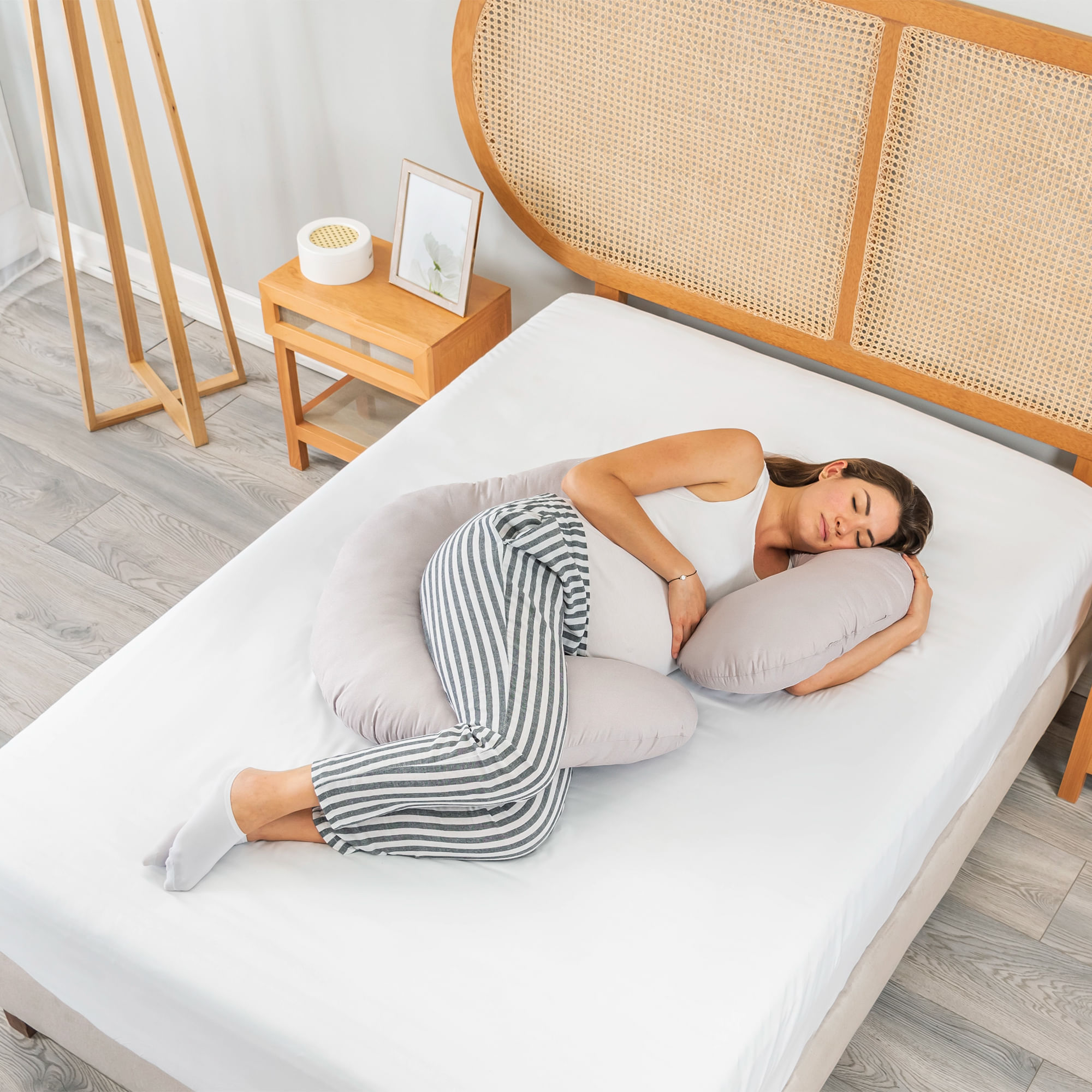 Almohada Confort ALMOHADA BODY COMFORT WASHED GRIS Mi Vianney